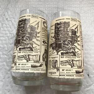 Vintage Sears Catalog Drinking Glasses Circa 1908 Roebuck Department Store